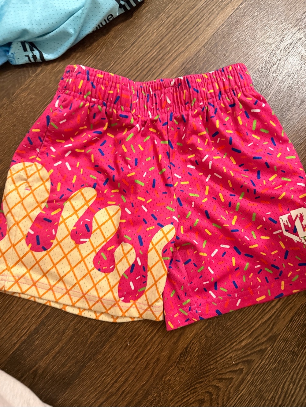 Kids Pink Ice Cream Sprinkles Swim Shorts
